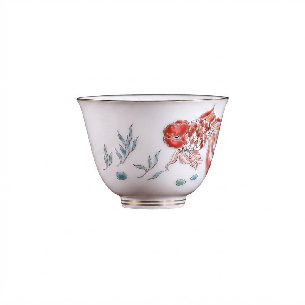 Golden Fish Flower Deity Cup - Image 3
