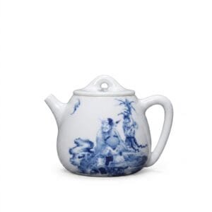 Zhong Kui Blue and White Teapot