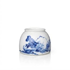 Blue & White Flower and Bird Water Pot