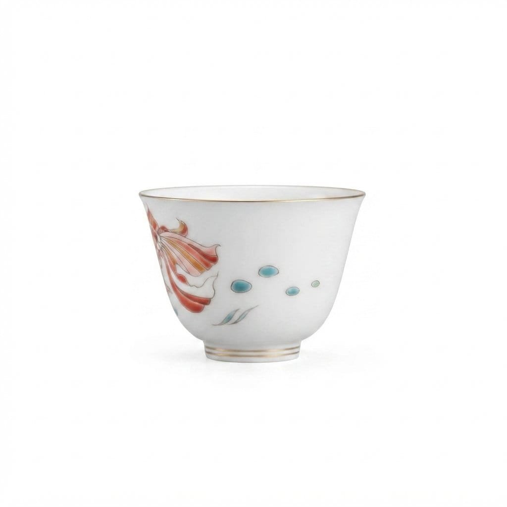 Golden Fish Flower Deity Cup - Image 4