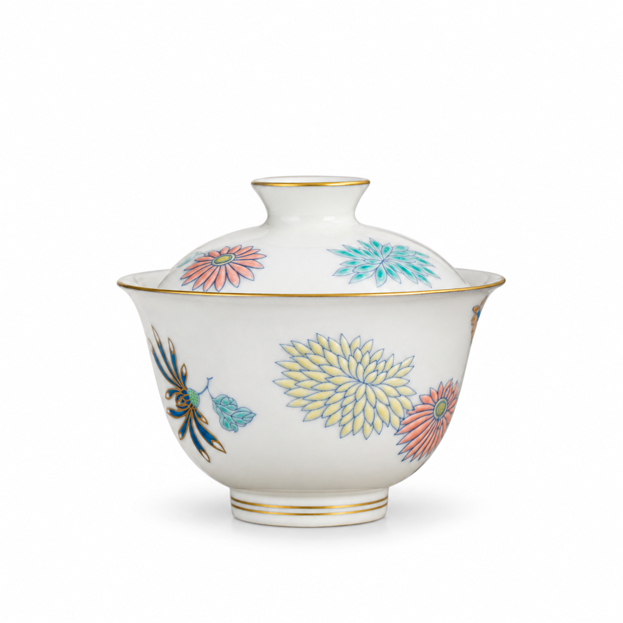 Chrysanthemum Porcelain Gaiwan