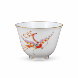 Gilded Phoenix Porcelain Teacup