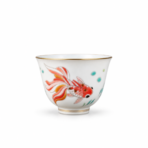 Famille Rose Goldfish Teacup