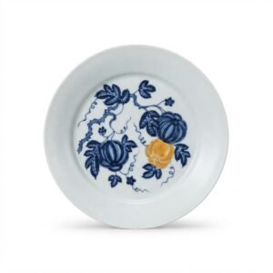 Famille Rose Gourd Teapot Tray