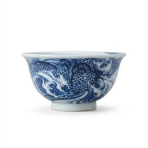 Ink Dragon Blue & White Teacup